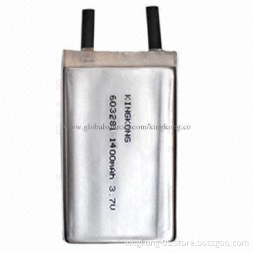 1,400mAh Lithium Battery with 3.7V Nominal Voltage